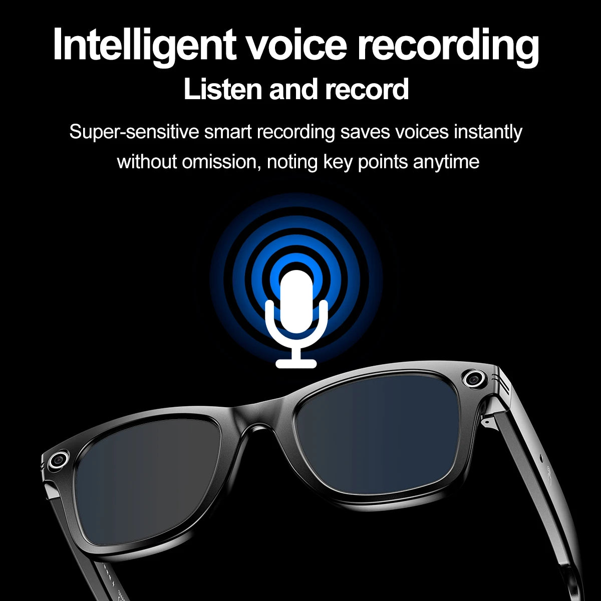 2025 New AI Interaction Smart Glasses with Camera Photo Video Record Translation Music Smart Sunglasses Bluetooth Call Headphone