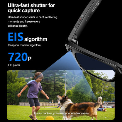 2025 New AI Interaction Smart Glasses with Camera Photo Video Record Translation Music Smart Sunglasses Bluetooth Call Headphone