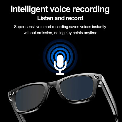 2025 New AI Interaction Smart Glasses with Camera Photo Video Record Translation Music Smart Sunglasses Bluetooth Call Headphone